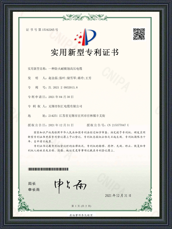 Gebrauchsmuster-Patentzertifikat