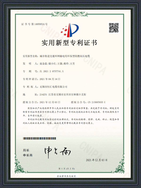 Gebrauchsmuster-Patentzertifikat